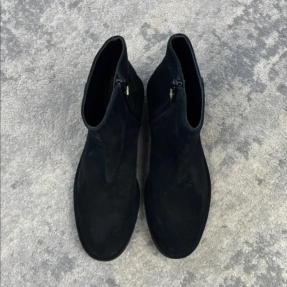 New Stuart Weitzman Maelie Black Suede Ankle Boots Booties Sz 4.5